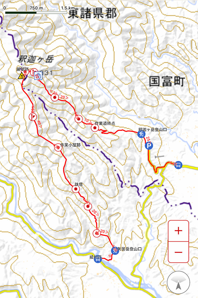 国富町の釈迦ヶ岳