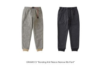 GRAMICCI "Bonding Knit Fleece Narrow Rib Pant"