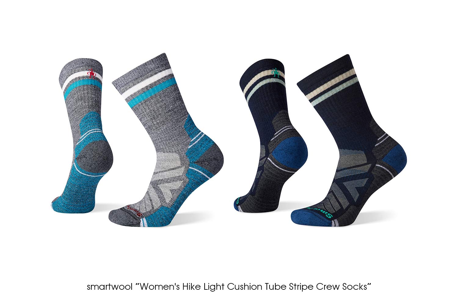smartwool "Women's Hike Light Cushion Tube Stripe Crew Socks"