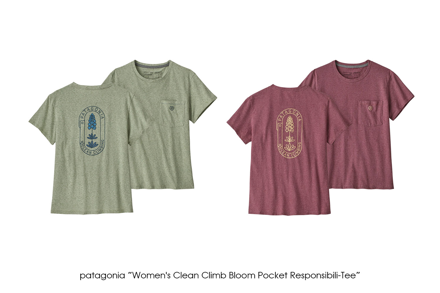 patagonia "Women's Clean Climb Bloom Pocket Responsibili-Tee"