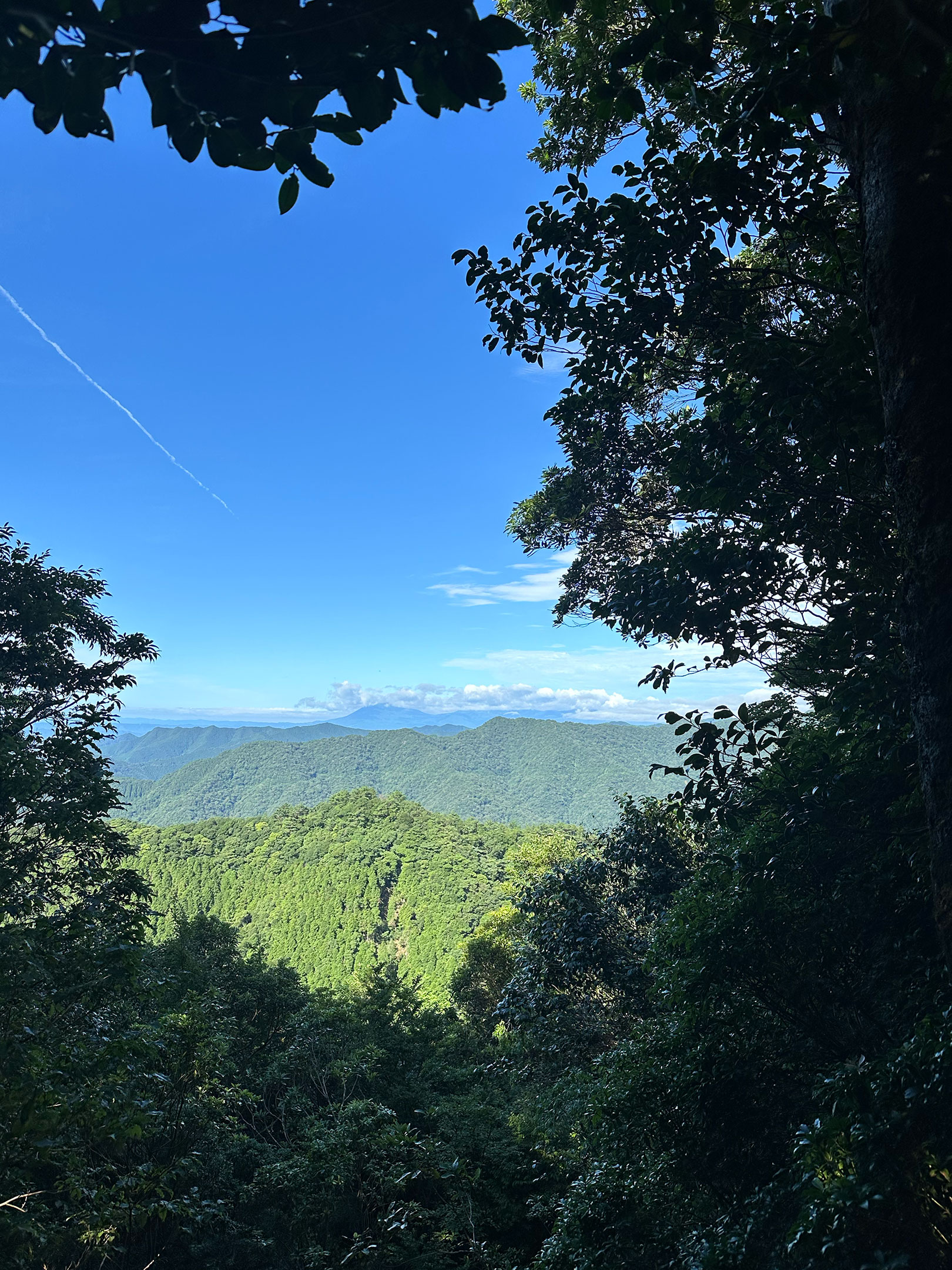 道中で眺める霧島山系