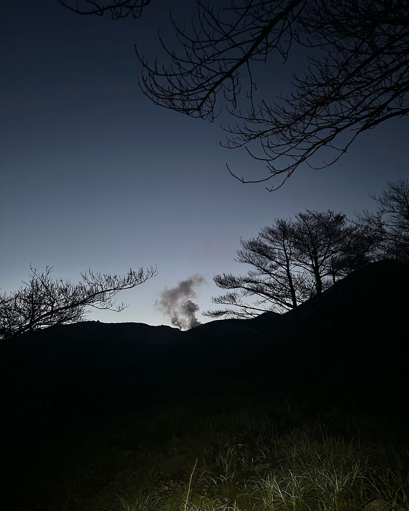 硫黄山の噴気