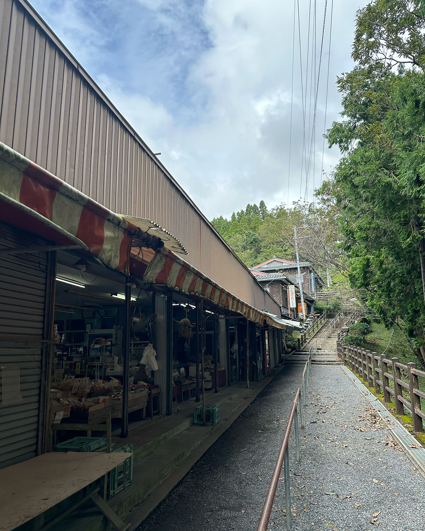 唯一空いていた参道沿いの商店