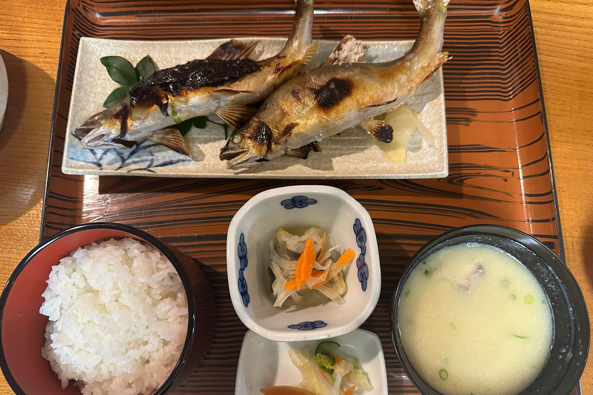 あゆの山水でいただいた鮎定食