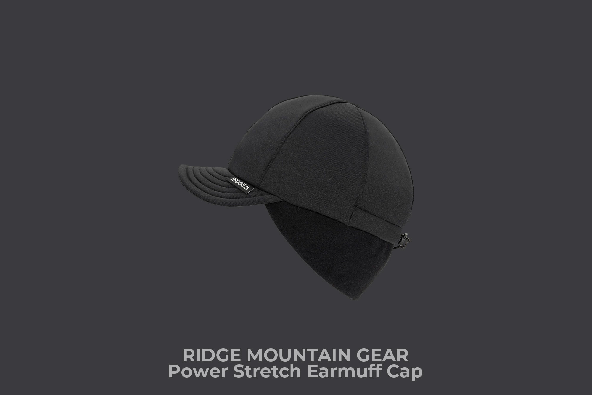 RIDGE MOUNTAIN GEAR "Power Stretch Earmuff Cap" (Deep Shadow)