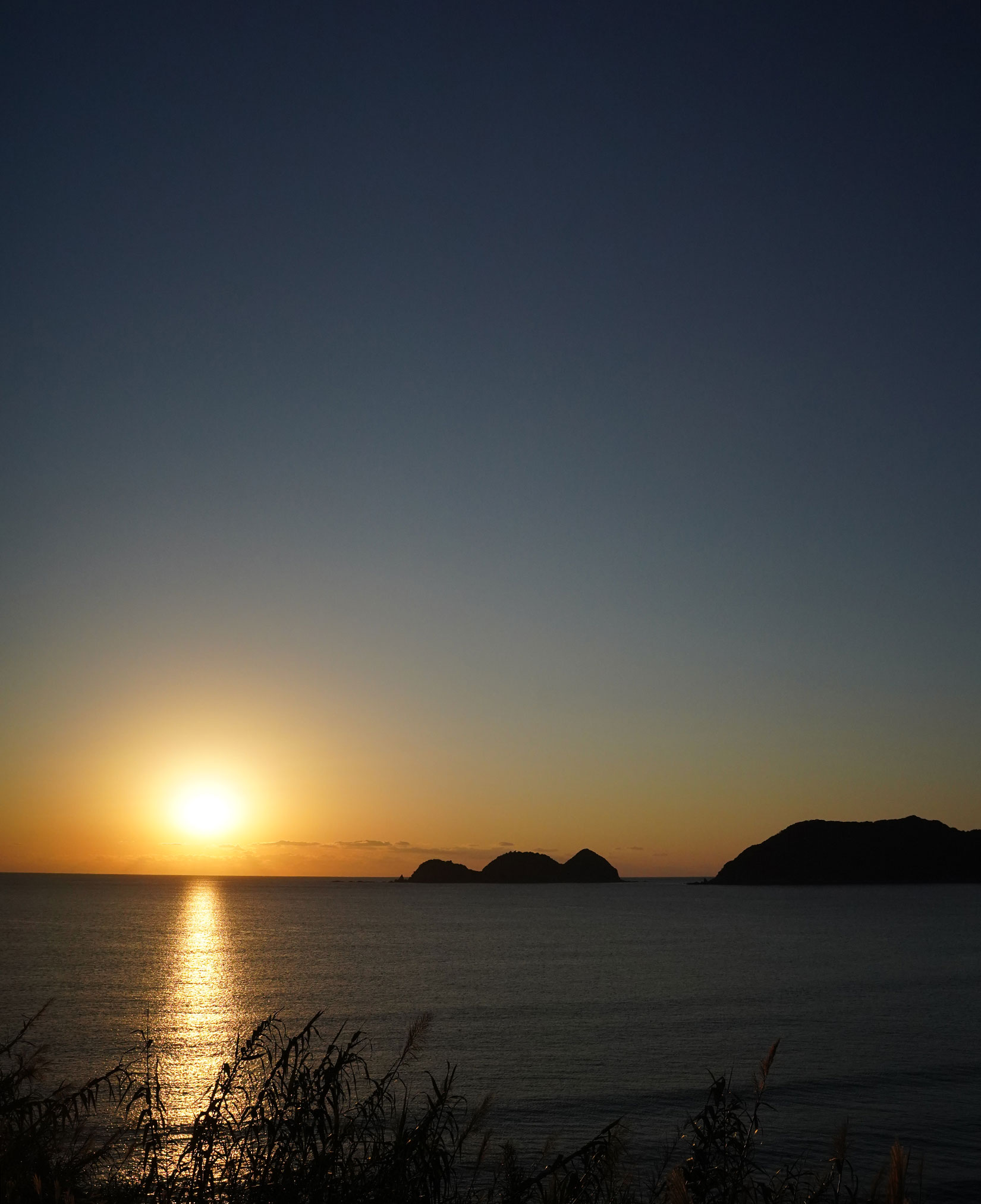 幸島で日の出