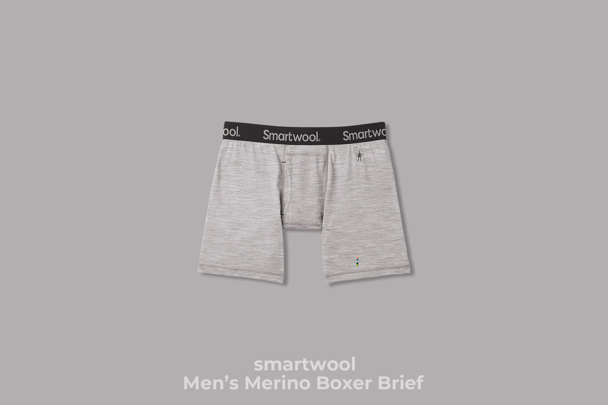 smartwool "Men's Merino Boxer Brief" (L Grey Heather)