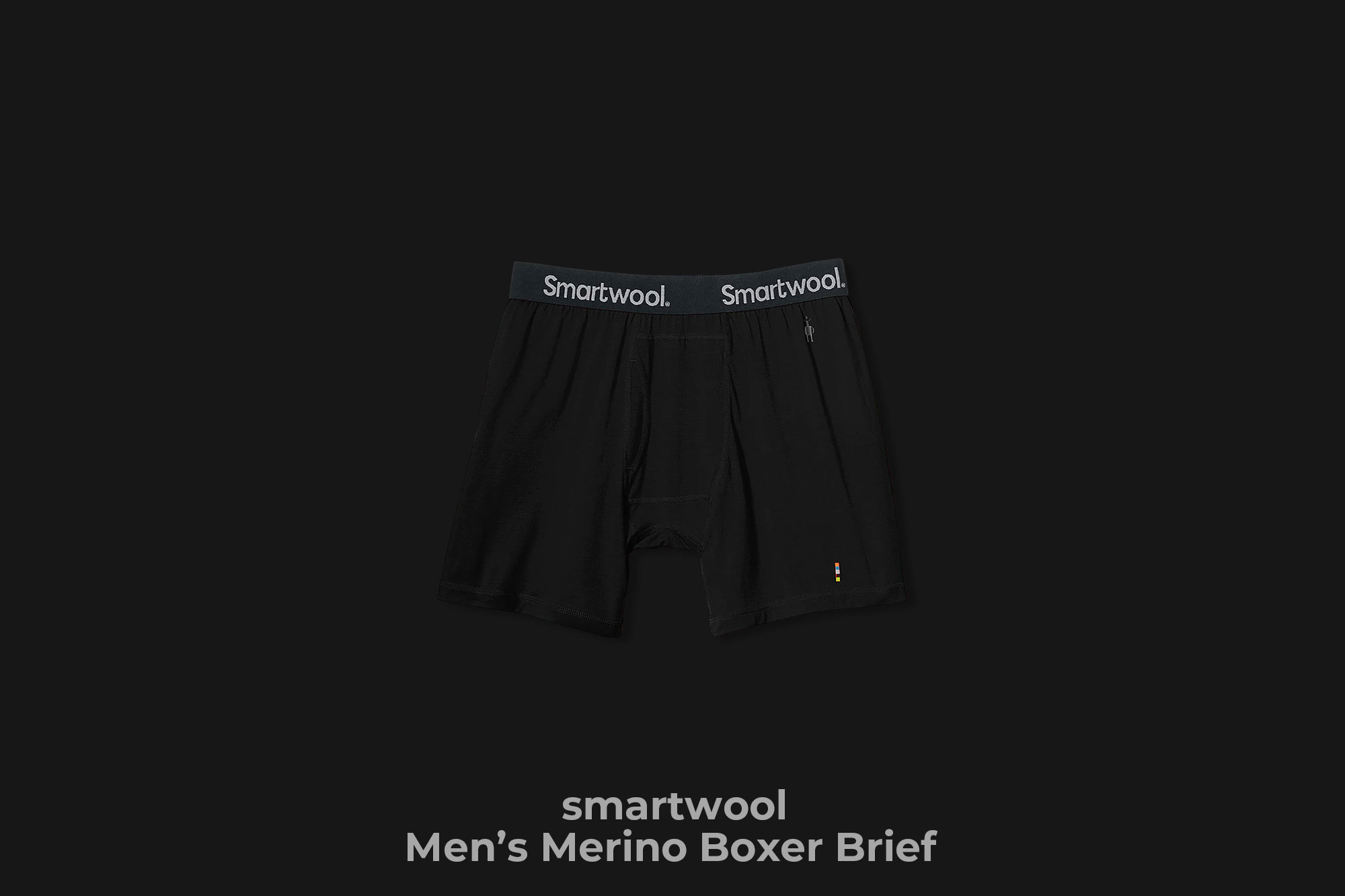 smartwool "Men's Merino Boxer Brief" (Black)