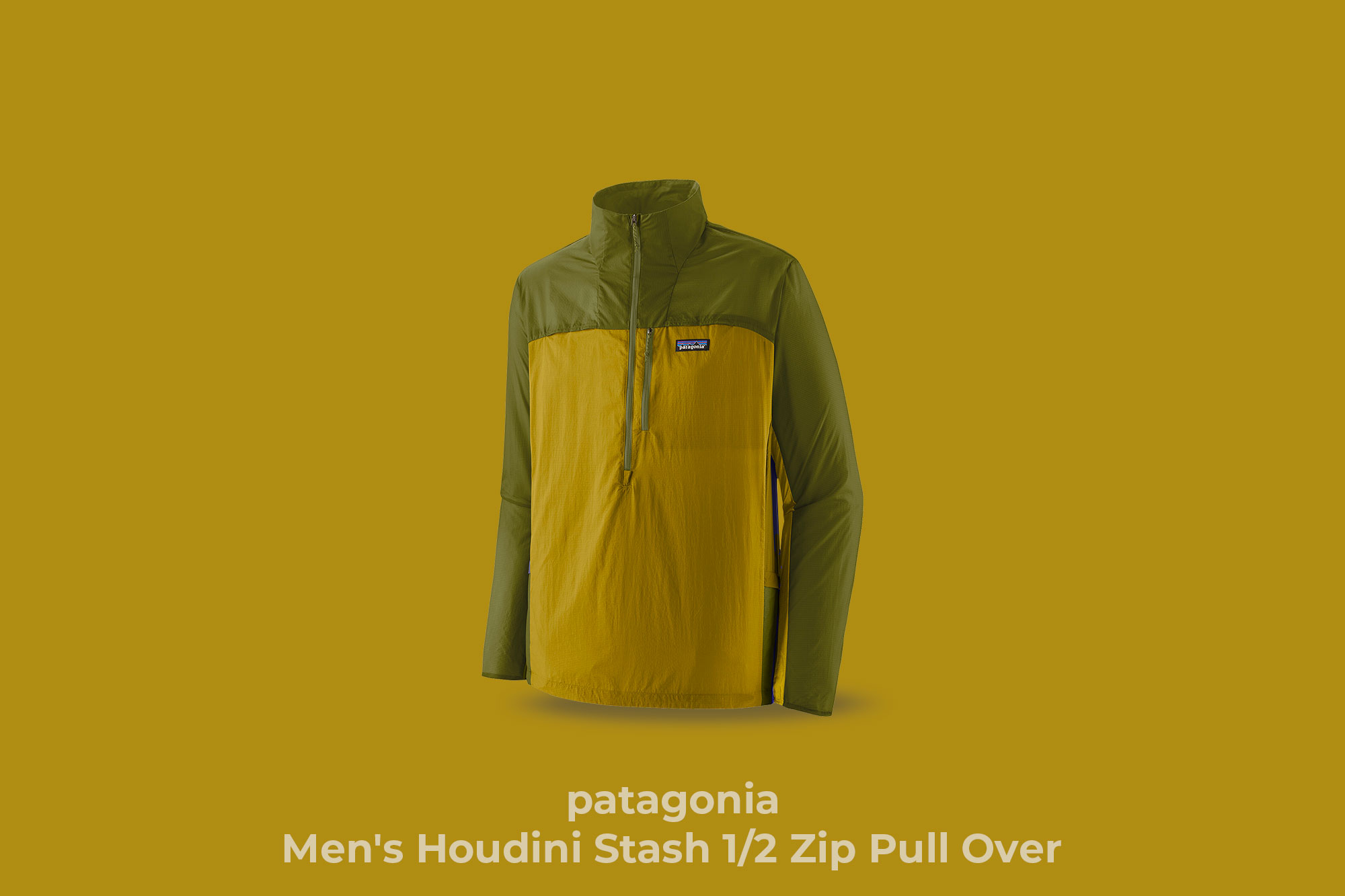 patagonia "Men's Houdini Stash 1/2 Zip Pull Over" (color: BNGZ)