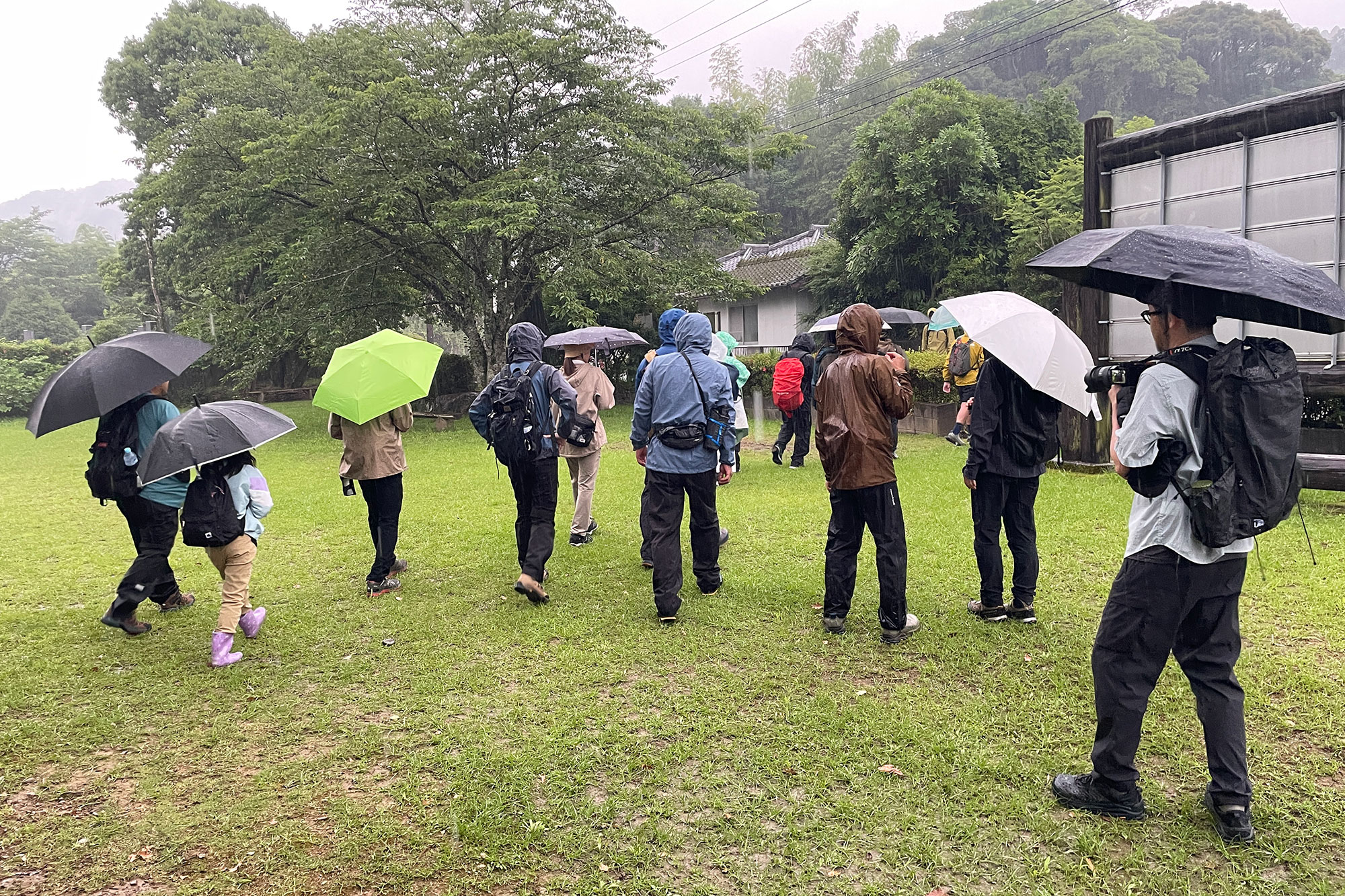 雨の中をブラリ